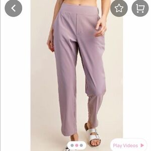 Relaxed Ankle Jogger Pants in Soft Lilac NWOT